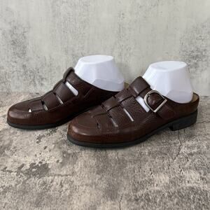 Ariat ATS Equipped Womens Sz 8.5B Brown Leather Buckle Slip On Shoes Mule 96825